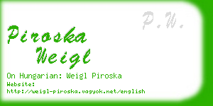 piroska weigl business card